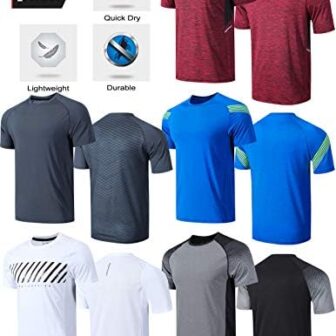 5 Pack Men’s Active Quick Dry Crew Neck T Shirts |... - Image 7