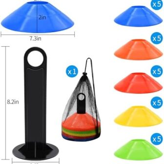 25/50/100/200 Pack Disc Cones, Agility Soccer Cone... - Image 3