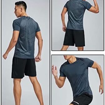 5 Pack Men’s Active Quick Dry Crew Neck T Shirts |... - Image 5