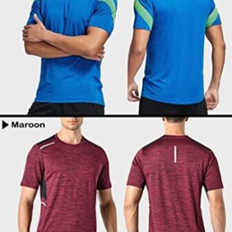 5 Pack Men’s Active Quick Dry Crew Neck T Shirts |... - Image 6