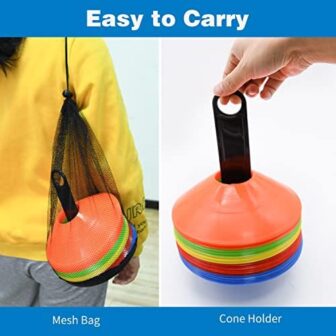 25/50/100/200 Pack Disc Cones, Agility Soccer Cone... - Image 5