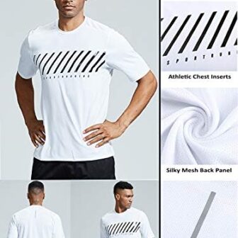5 Pack Men’s Active Quick Dry Crew Neck T Shirts |... - Image 3