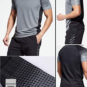 5 Pack Men’s Active Quick Dry Crew Neck T Shirts |... - Image 4