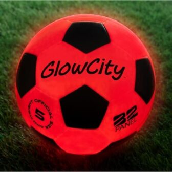 GlowCity Glow in The Dark Soccer Ball | Light Up I... - Image 2