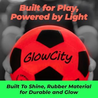GlowCity Glow in The Dark Soccer Ball | Light Up I... - Image 6