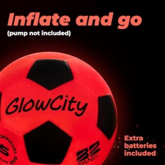 GlowCity Glow in The Dark Soccer Ball | Light Up I... - Image 5