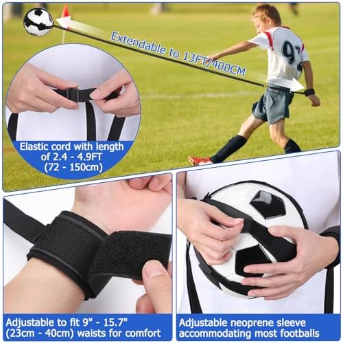 TOBWOLF Wrist Belt Solo Soccer Kick Trainer, Adjus... - Image 4