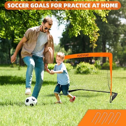 HAFHAF Soccer Goals, 4x3 ft Portable Kid Soccer Go... - Image 4
