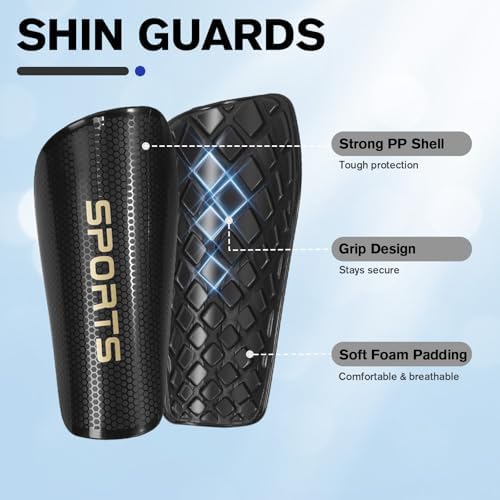 Youth Soccer Shin Guard Socks, Built-in Protective... - Image 5