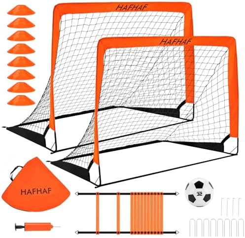 HAFHAF Soccer Goals, 4x3 ft Portable Kid Soccer Go... - Image 2
