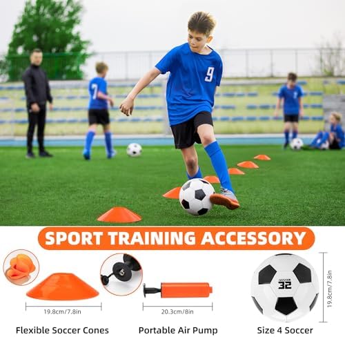 HAFHAF Soccer Goals, 4x3 ft Portable Kid Soccer Go... - Image 6
