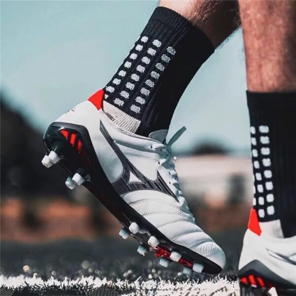 2 Set Anti-Slip Grip Soccer Socks with Shin Guard ... - Image 9