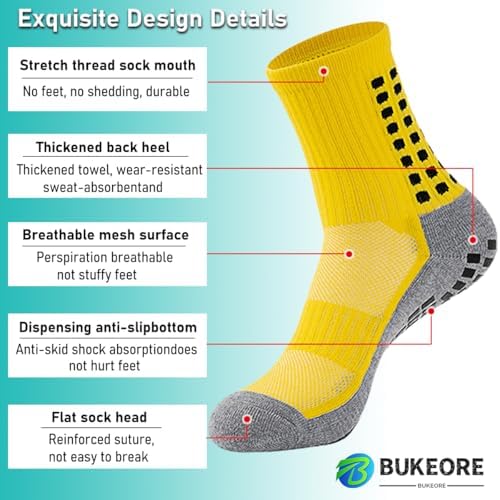 2 Set Anti-Slip Grip Soccer Socks with Shin Guard ... - Image 4