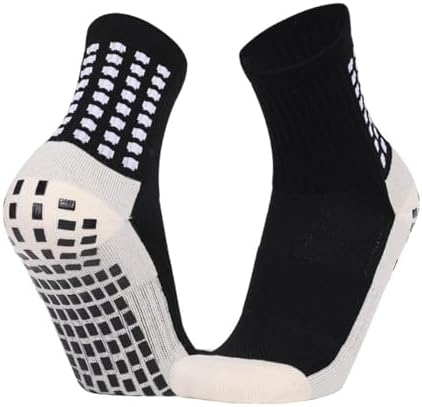 2 Set Kids Grip Soccer Socks with Shin Guard Sleev... - Image 3