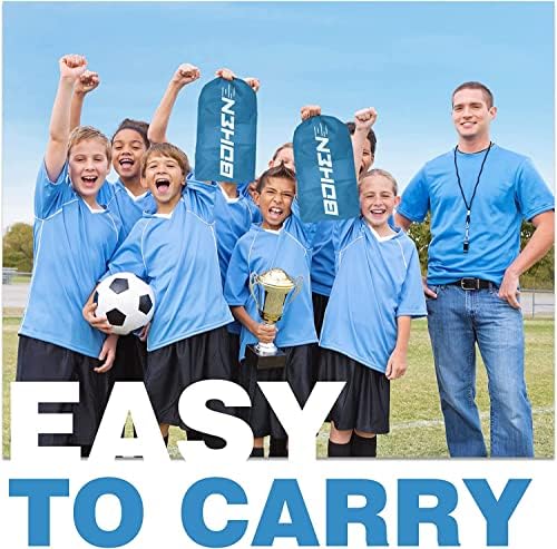 BOHEN 9x5 FT Kids Soccer Goals with Carry Bag, Por... - Image 9