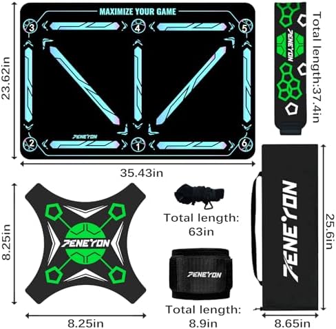 Soccer Training Mat with Adjustable Soccer Trainer... - Image 4