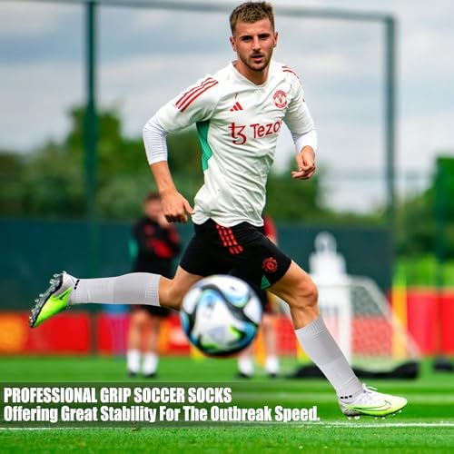 2 Set Grip Soccer Socks and Shin Guard Sleeves Non... - Image 7