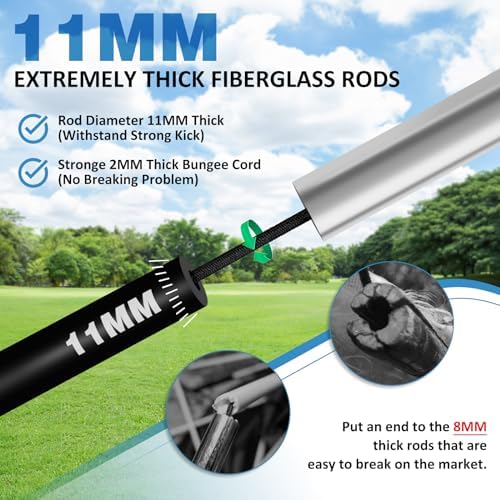 BOHEN 9x5 FT Kids Soccer Goals with Carry Bag, Por... - Image 6