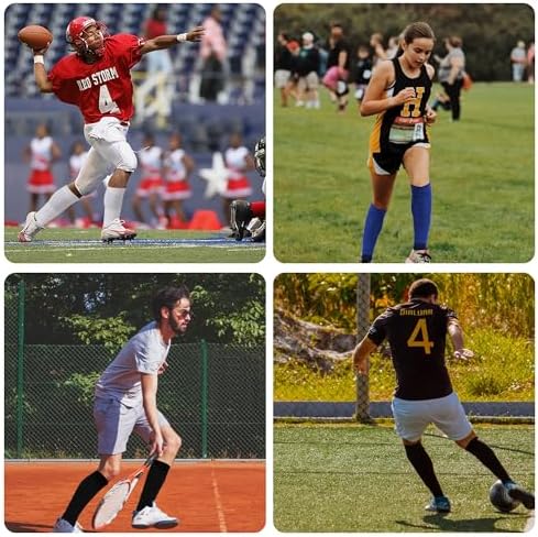 2 Set Grip Soccer Socks and Shin Guard Sleeves Non... - Image 8