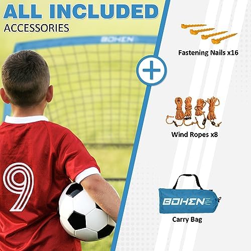 BOHEN 9x5 FT Kids Soccer Goals with Carry Bag, Por... - Image 7
