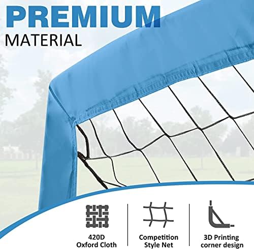 BOHEN 9x5 FT Kids Soccer Goals with Carry Bag, Por... - Image 5