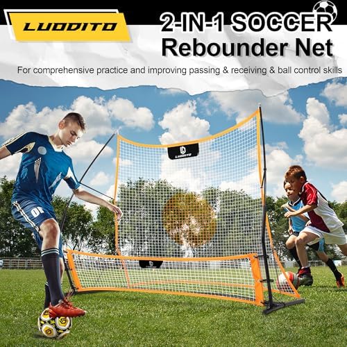 Soccer Rebounder Net, 2-in-1 Soccer Trainer, Socce... - Image 6