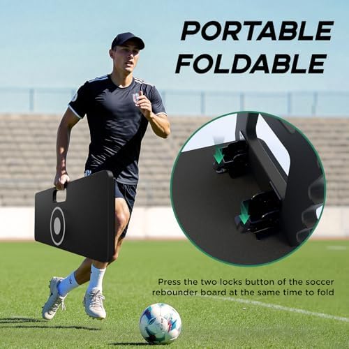 Soccer Rebounder Board Trainer,2 Way Kickback Pane... - Image 6